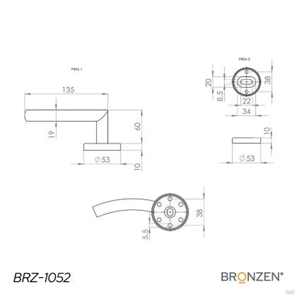 Doble Balancin Curva, Acero Inoxidable