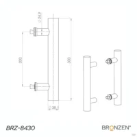 Manijones Barrales Dobles Ø38mm. Inox