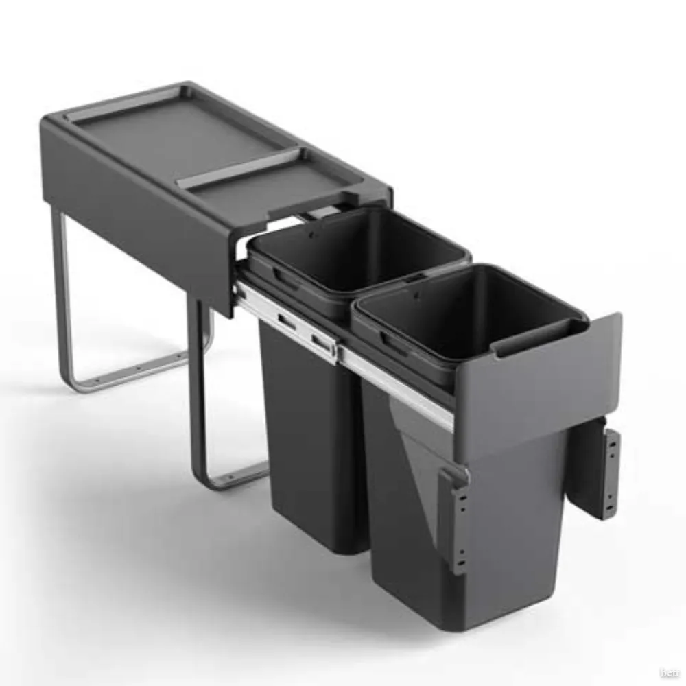 Porta Residuos Doble Extraible 2 x 14lts. Modulo 300