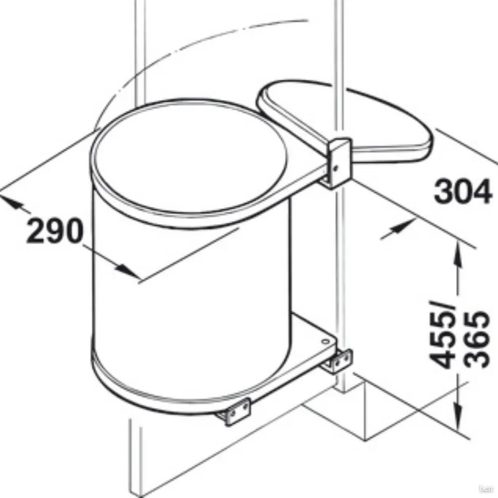Porta Residuos Montable 15lts