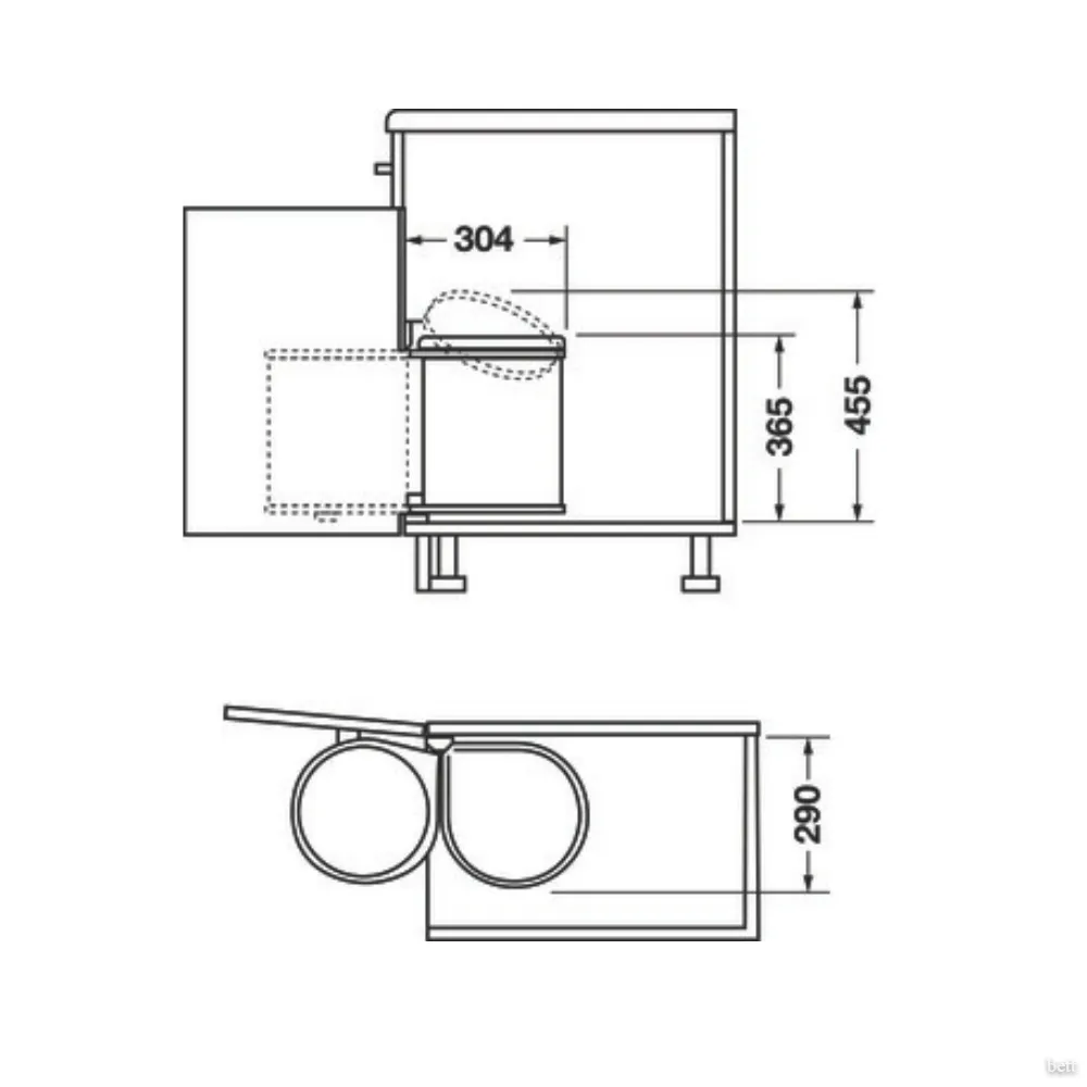 Porta Residuos Montable 15lts