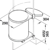 Porta Residuos Montable 15lts
