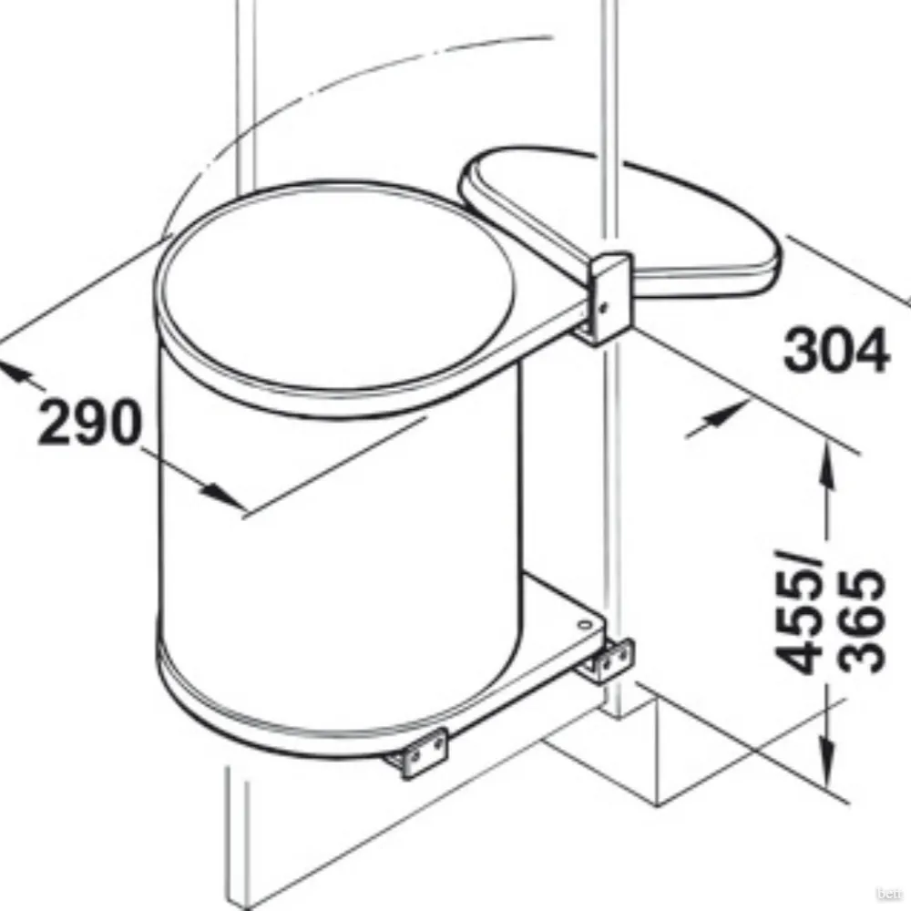 Porta Residuos Montable 15lts