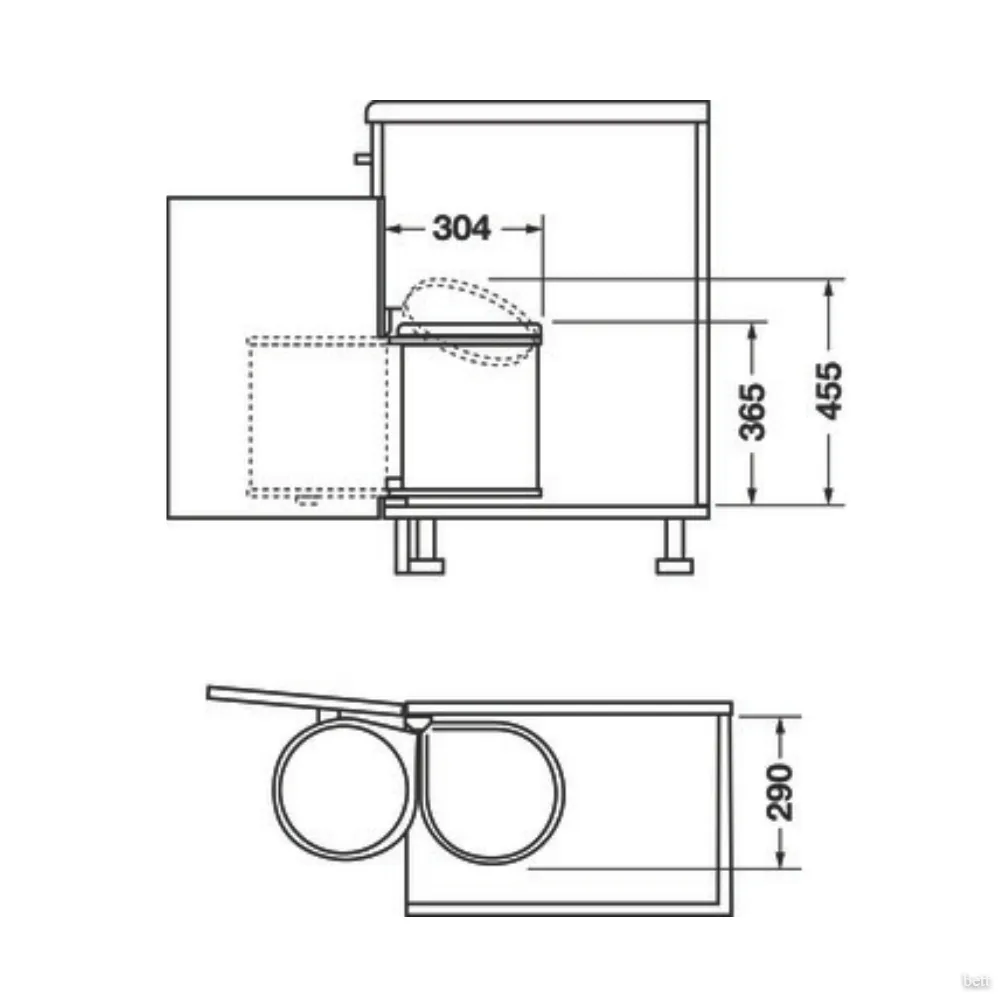 Porta Residuos Montable 15lts