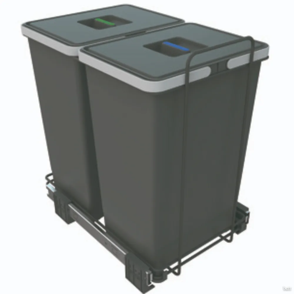 Porta Residuos Doble Extraible 2 x 24lts. Modulo 400mm
