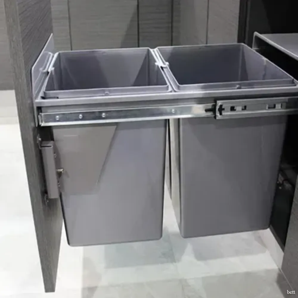 Porta Residuos Doble Extraible 2 x 24lts. Conector frontal