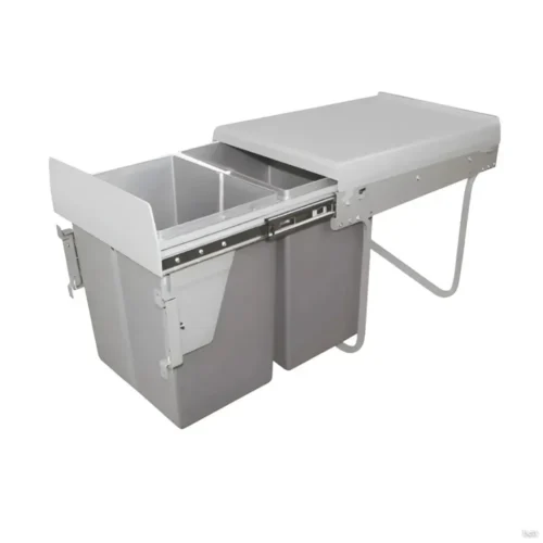Porta Residuos Doble Extraible 2 x 24lts. Conector frontal