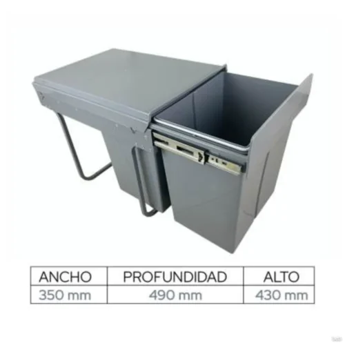 Porta Residuos Doble Extraible 2 x 20lts