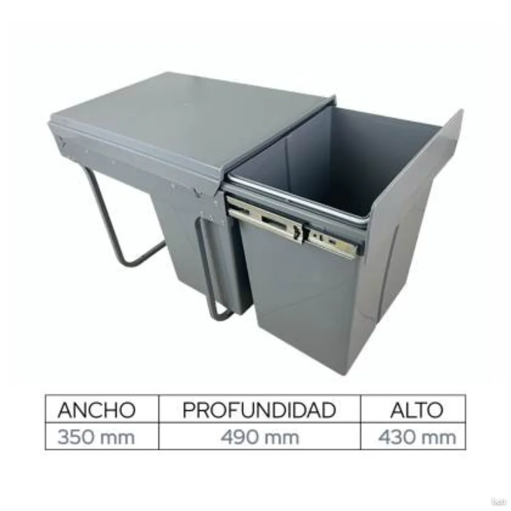 Porta Residuos Doble Extraible 2 x 20lts