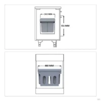Porta Residuos Doble Extraible 2 x 24lts