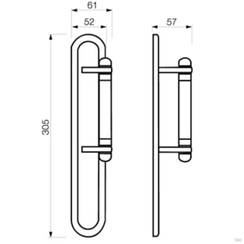 sku701.683-0 Manijon con Plaqueta Bell Italia. Ajuste universal