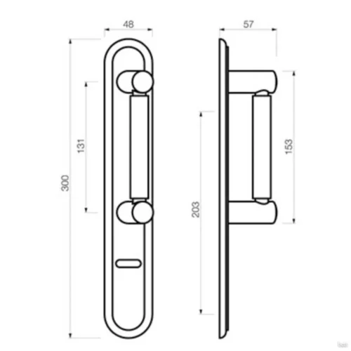 sku701.810-0 Manijon con Plaqueta Imola. Ajuste universal