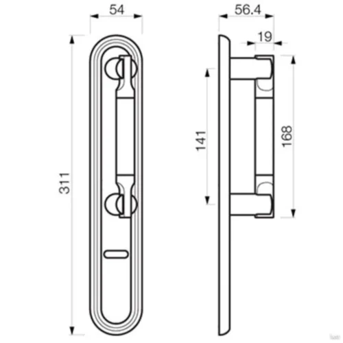 sku702.925-0 Manijon con Plaqueta Sardegna. Ajuste universal