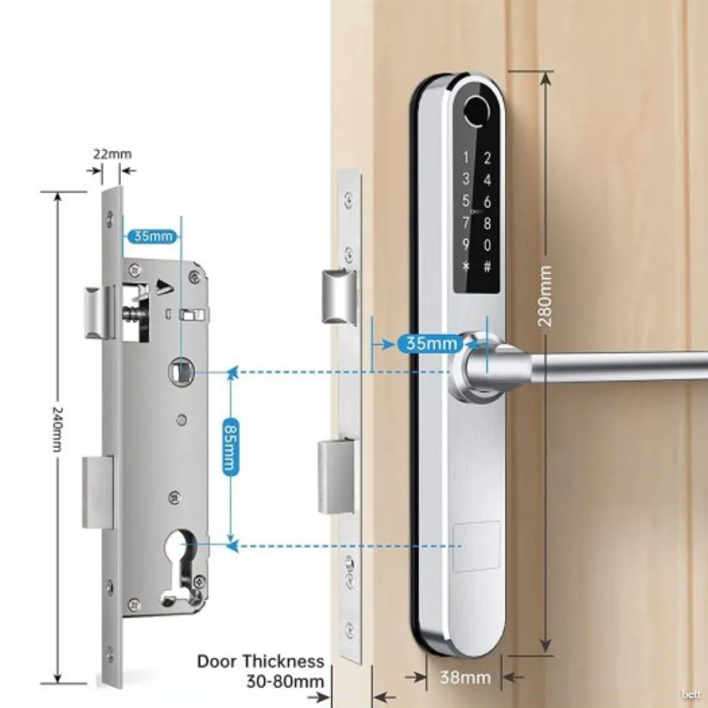 Cerradura Digital QBO S31 Angosta. Inox