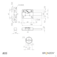Pasador Llave Cruz Bronzen