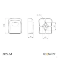 Cofre Portallaves Numerico Bronzen