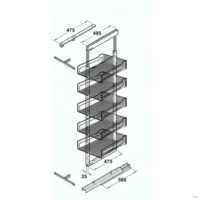 Columna Extraible Hafele 5 canastos