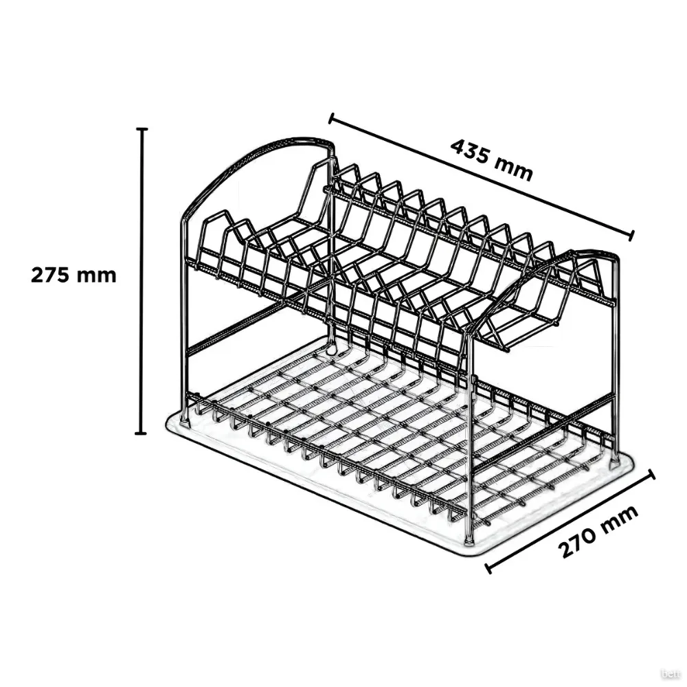 Escurreplatos Doble para Mesada