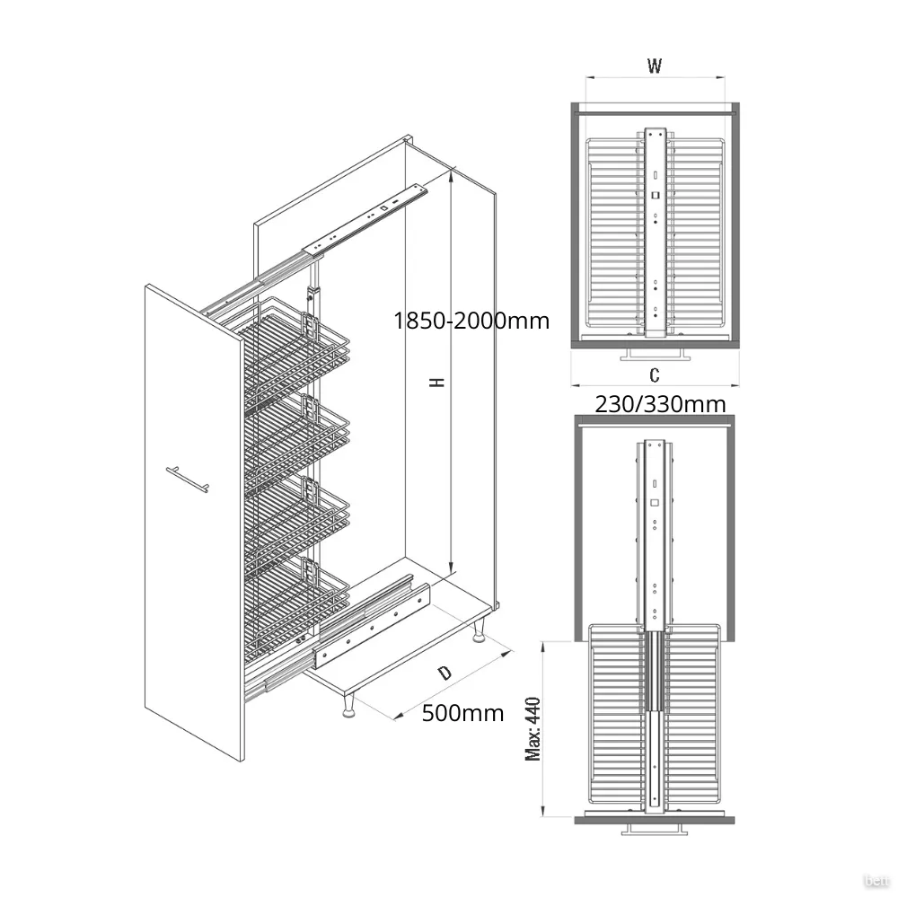 Columna Extraile Starax 6 canastos.