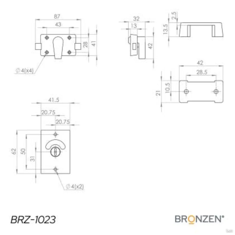 Cerrojo Libre/Ocupado de Aplicar Bronzen