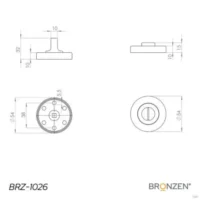 Llavin para Baño Redondo Acero Inoxidable Bronzen