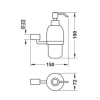 Dispenser de Jabon Liquido Hafele Redondo