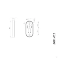 Bocallave Angosto Acero Inoxidable. Ajuste Euro