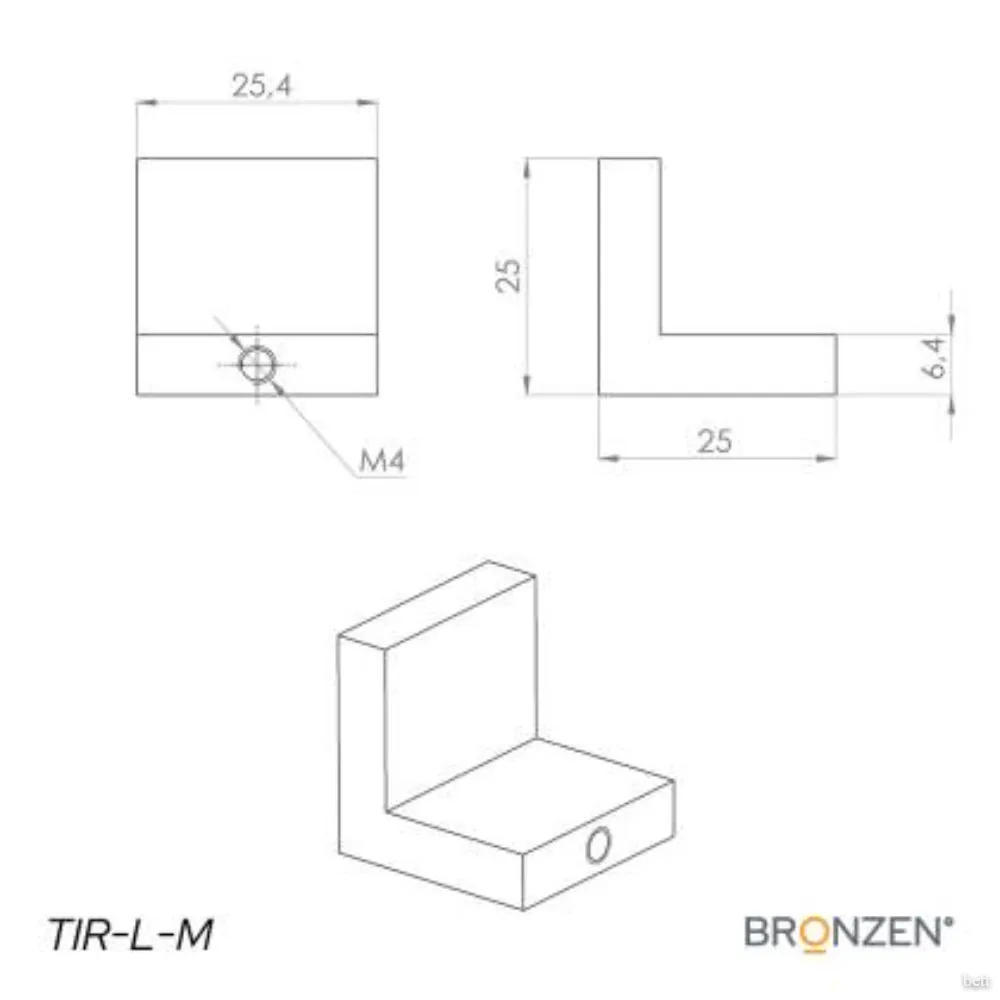 Tirador L 25x25x26mm