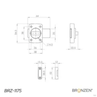 Pasador Bema Chato Satinado Bronzen