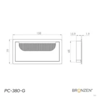 Pasacables Rectangular con Cepillo