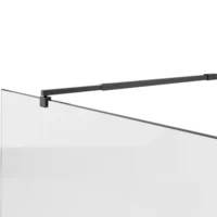 Mampara de Baño Fija Marco Negro 80cm