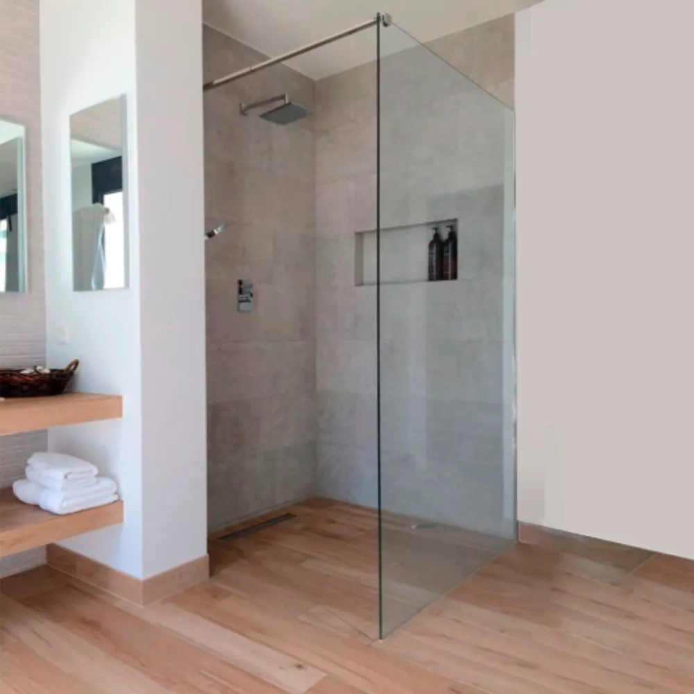 Mampara de Baño Fija Transparente 90cm