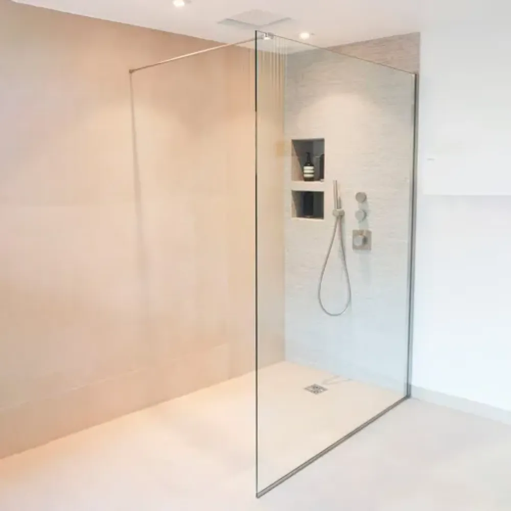Mampara de Baño Fija Transparente 90cm
