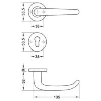 Doble Balancin HL07 Acero Inoxidable Mate