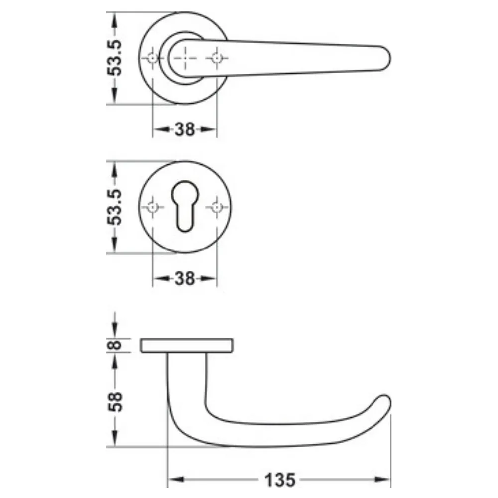 Doble Balancin HL07 Acero Inoxidable Mate