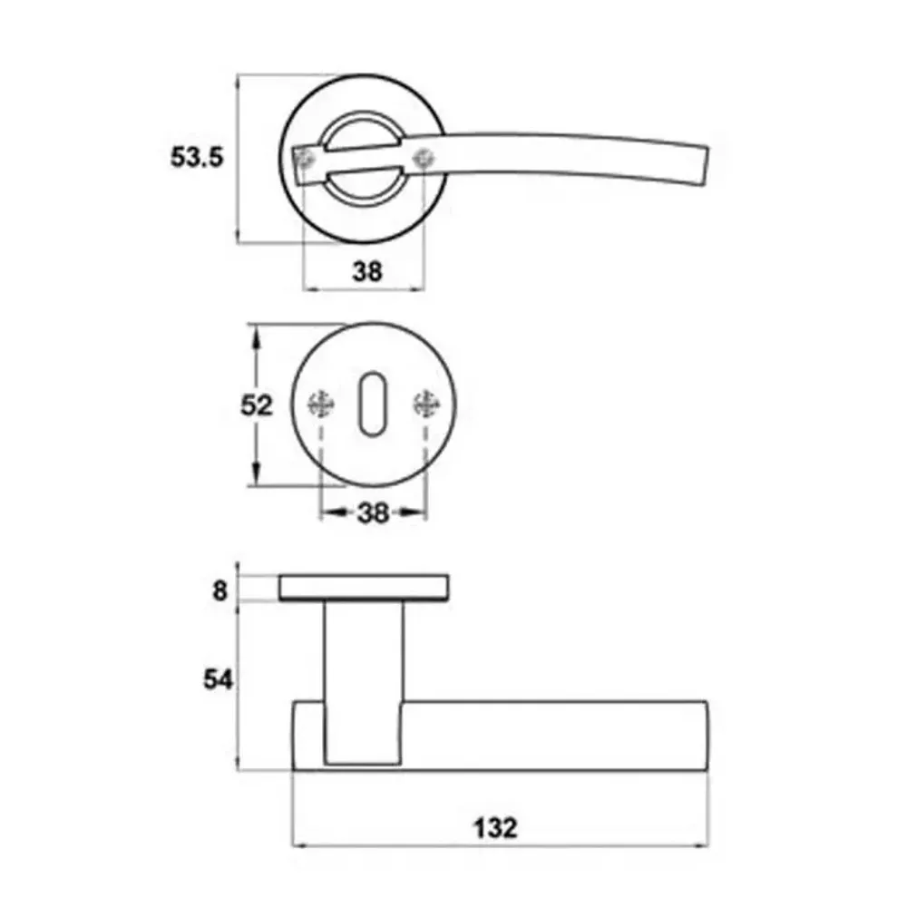 Doble Balancin HL08 Acero Inoxidable Mate