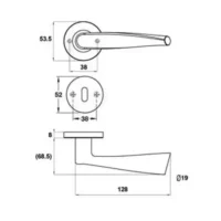 Doble Balancin HL09 Acero Inoxidable Mate