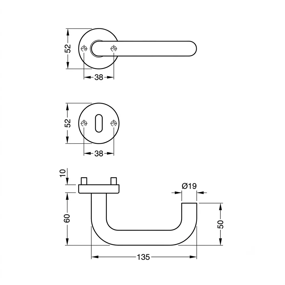 Doble Balancin HL04 Acero Inoxidable Mate