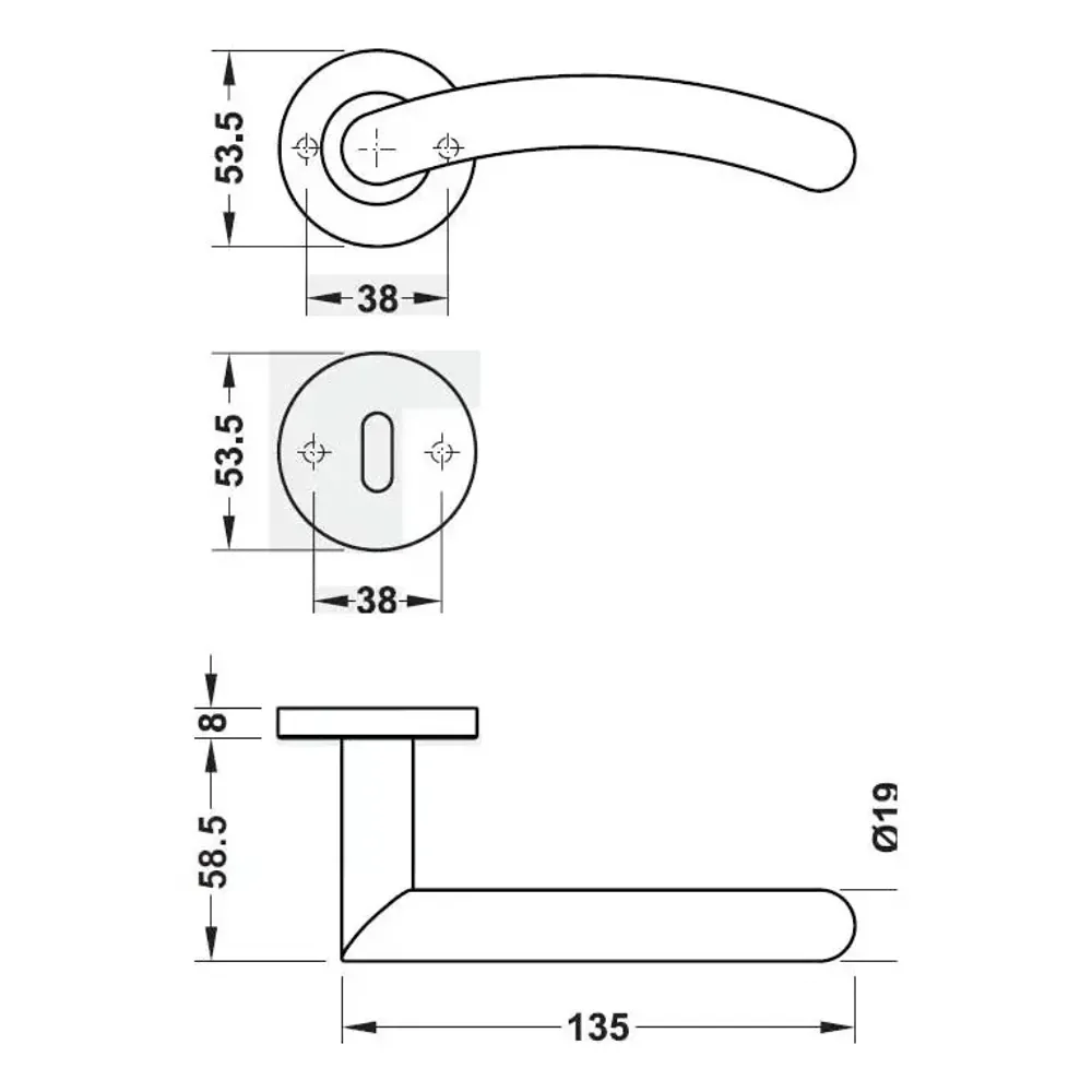 Doble Balancin HL06 Acero Inoxidable Mate