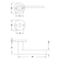 Doble Balancin HL12 Acero Inoxidable Mate
