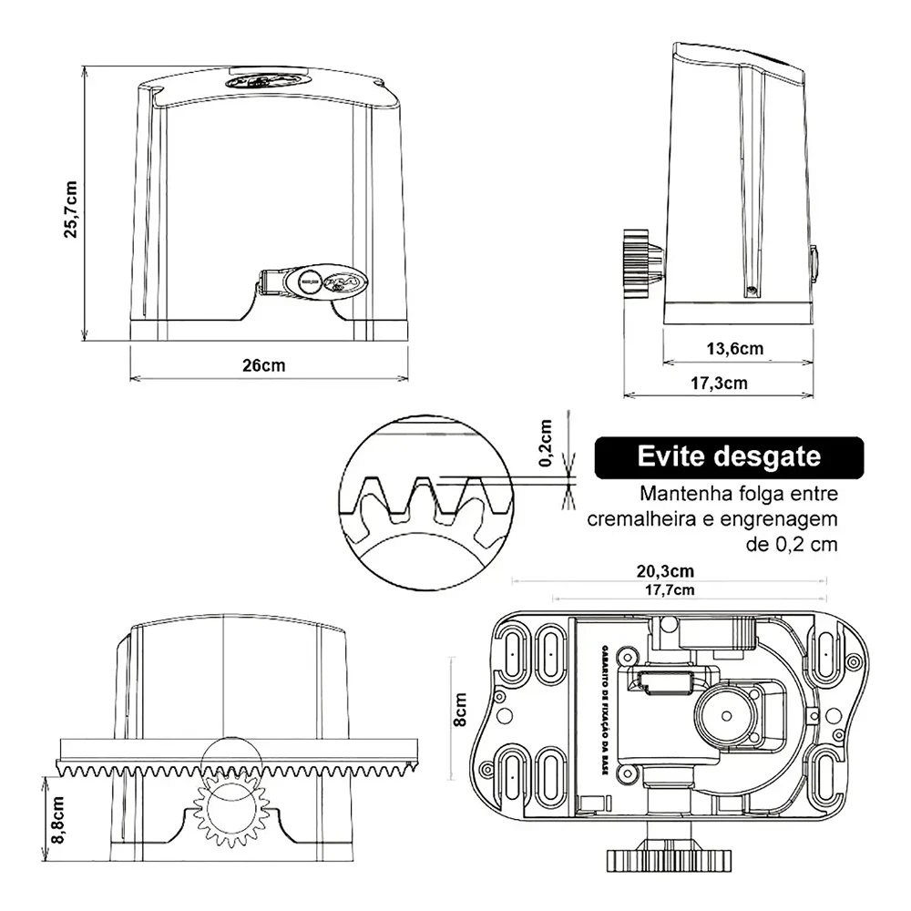 Kit Motor Corredizo DZ Rio 600 PPA